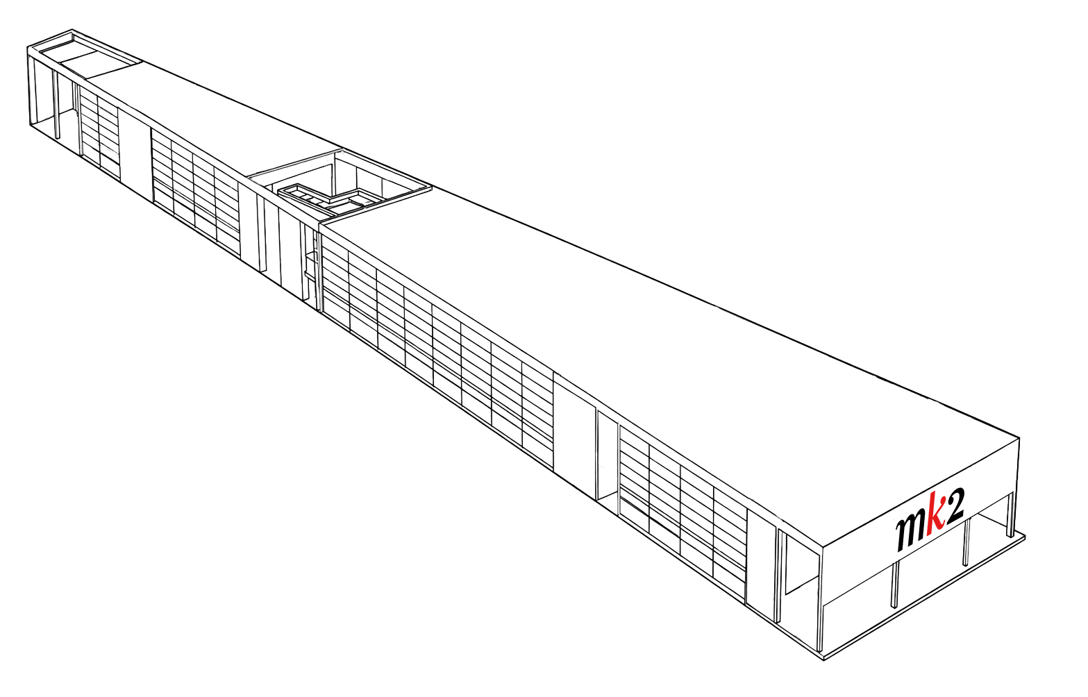 Isometric sketch of the future mk2 bibliothèque.